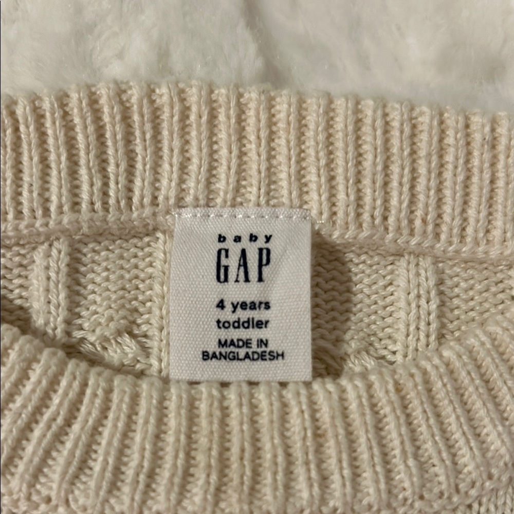 GAP Toddler Cream Knit Sweater